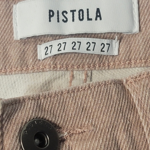 PISTOLA 27-IN Blush Mid Rise Skinny Distressed denim jean with whiskering - Picture 5 of 12